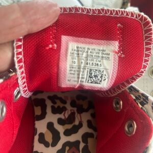 Stylish Red Leopard Women's Sneakers